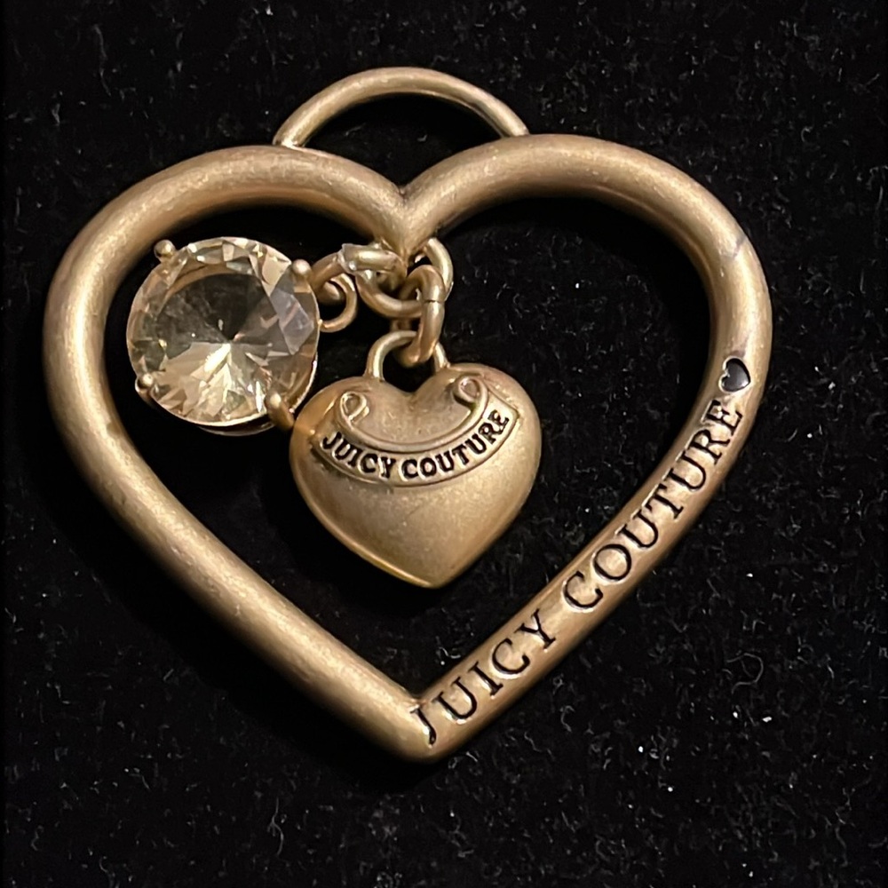 Juicy Couture Gold Heart Charm with Crystal Accent - Picture 8 of 17